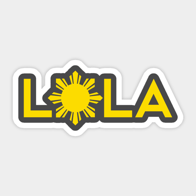 Lola - Grandmother - Filipino Flag Sun Sticker by PixelTim